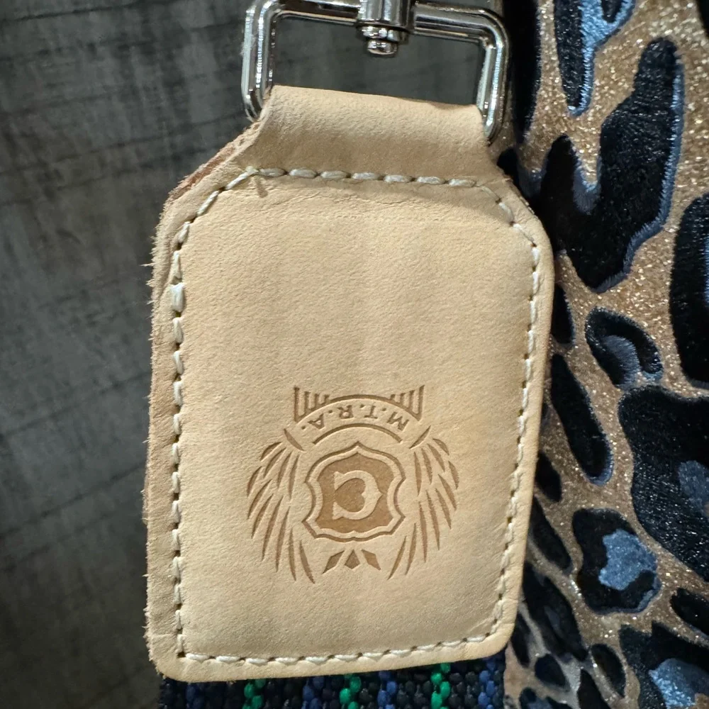 Consuela Leopard Print Tote with Tan and Green Accents - Picture 12 of 12